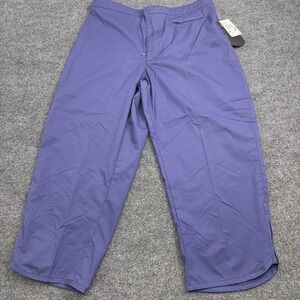 Vintage Adidas 3SI High Water Pants NWT Y2K Purple Wide Leg Cropped Techwear XL
